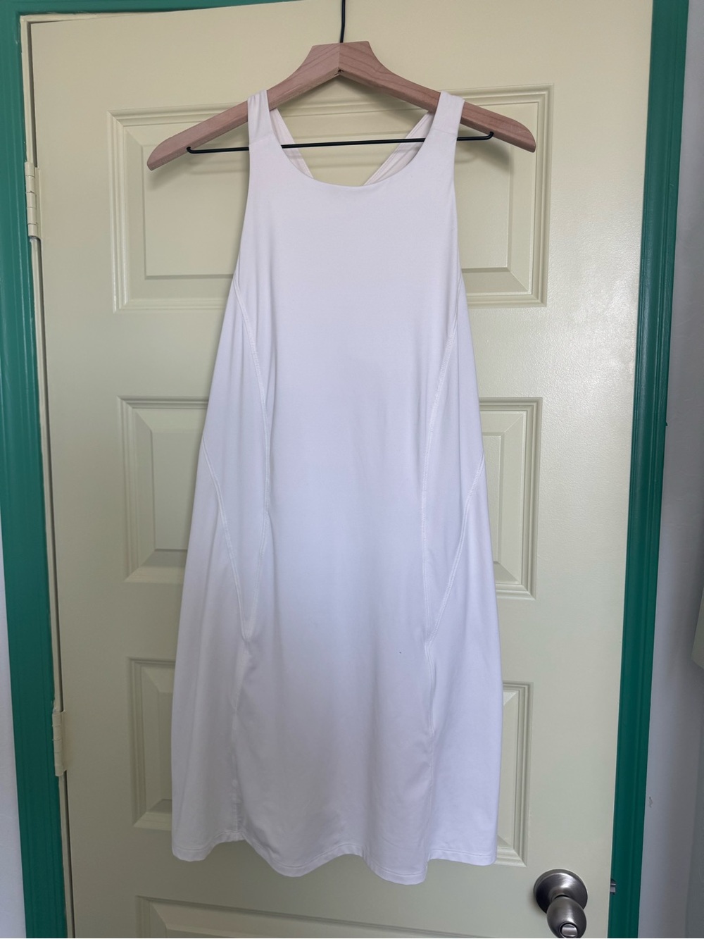 Activewear Classic White Sleeveless A-Line Dress